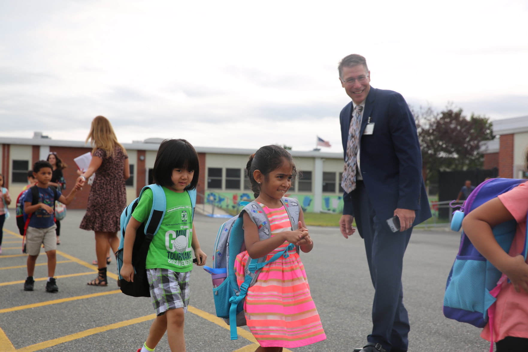 First day of school at Slaybaugh Elementary School